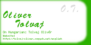 oliver tolvaj business card