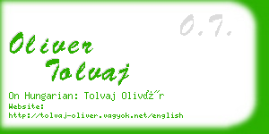 oliver tolvaj business card